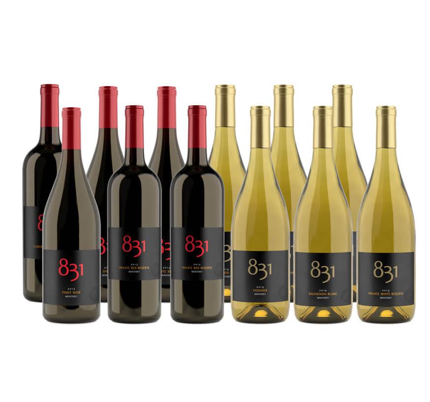 case of 12 mixed red & white wines
